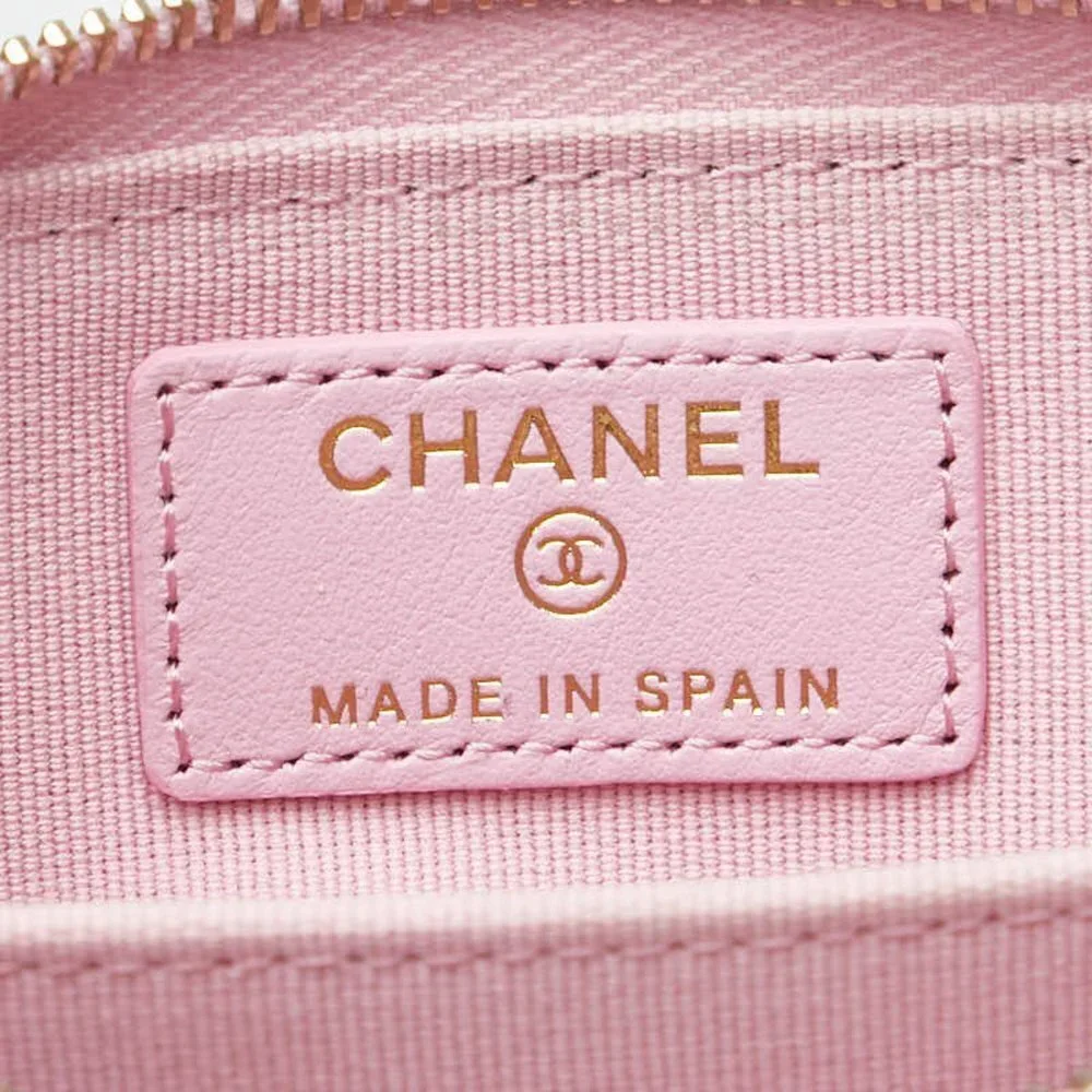 CHANEL pink lambskin